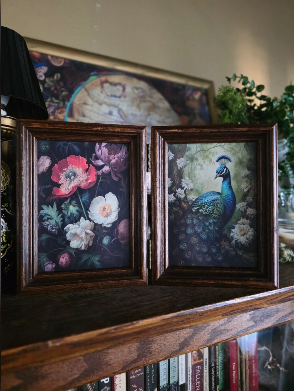 Vintage Double Frame With Moody Art